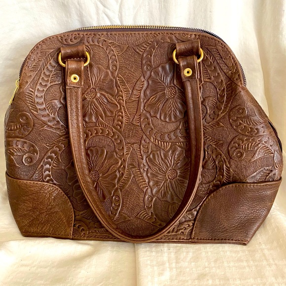 Brown leather bag - Picture 1 of 10